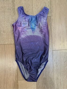 Destira Girls Purple Ombre Sparkle One-Piece Leotard M